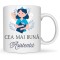 Cana alba personalizata &ldquo;Cea mai buna asistenta&rdquo;, INOVATIX&reg;. 330 ml