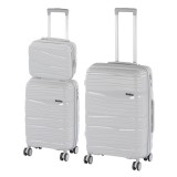 TraveLux Voyager VIII gurul&oacute;s bőr&ouml;nd szett sz&uuml;rke