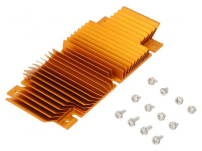Radiator extrudat cu aripioare BGA aurie 61x118mm foto