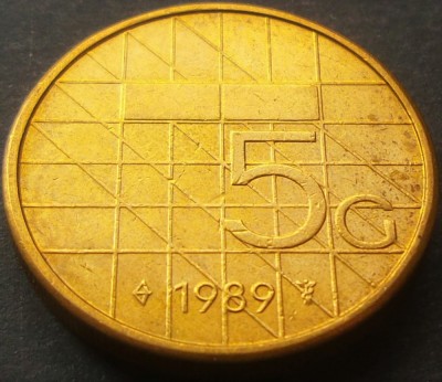 Moneda 5 GULDEN (GULDENI) - OLANDA, anul 1989 * cod 2407 C foto