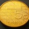 Moneda 5 GULDEN (GULDENI) - OLANDA, anul 1989 * cod 2407 C