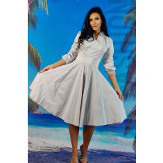 F851-18 Rochie casual din material impermeabil - de fas special