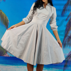 F851-18 Rochie casual din material impermeabil - de fas special