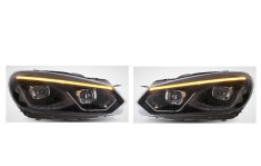 Set faruri tuning VW GOLF VI (5K), 10.2008-, cu animatii; cu LED daytime running light; D2S+D2S+H7; electrical; fara becuri; TUNING; xenon,