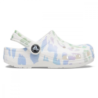 Saboți Crocs Kids&amp;#039; Classic Out of this World II Clog Alb - White/Leopard foto