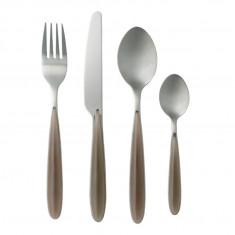 Set tacamuri 16 piese, Brandani, inox, gri dove