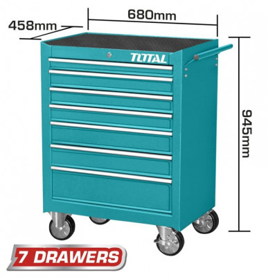 TOTAL - DULAP PENTRU SCULE CU 7 SERTARE 680*458*802mm PowerTool TopQuality foto