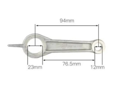 Biela cap compresor de aer aluminiu - 12x23x77mm CH016 foto