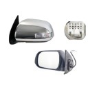 Oglinda exterioara Toyota Hilux (N70), 01.2012-, partea Stanga, culoare sticla crom, sticla convexa, cu carcasa cromata, ajustare electrica,