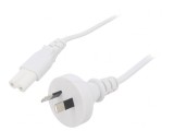 Cablu Alimentare 1m Alb 2x0,75mm2 IEC C7