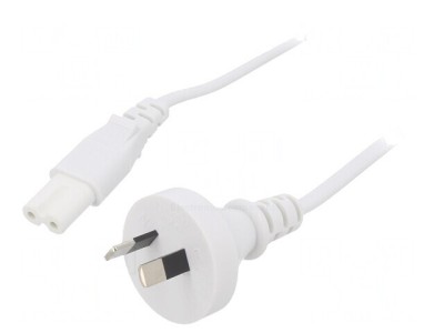 Cablu Alimentare 1m Alb 2x0,75mm2 IEC C7 foto