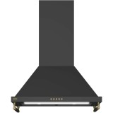 Hota decorativa Beko BHCP65422BBH, 3 trepte, 415 mc/h, Filtre metalice lavabile, Antracit, Clasa B