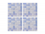 Autocolant decorativ Plaid, 15x15 cm, 8 piese, polipropilena, albastru, Excellent Houseware