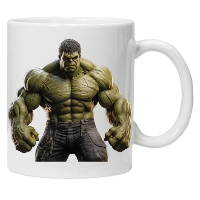 Cana alba personalizata &amp;quot;Hulk&amp;quot;, INOVATIX&amp;reg;️. 330ml foto