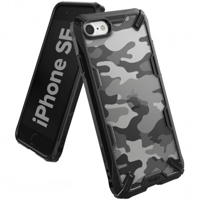 Husa TPU Ringke Fusion X CAMO pentru Apple iPhone 7 / Apple iPhone 8 / Apple iPhone SE (2020), Neagra XDAP0008 foto