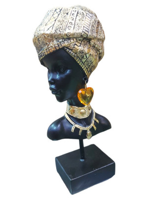 Statueta Decorativa, Africana, Auriu, 23 cm, LY240X foto