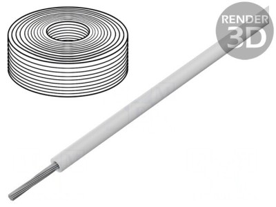 Cablu Silicon Alb 1x6mm2 300V/500V foto