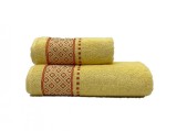 Cumpara ieftin Set 2 Prosoape Bonista Galben 50x100 si 70x140 cm (Bumbac 100%)