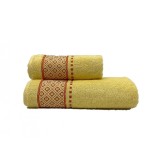Set 2 Prosoape Bonista Galben 50x100 si 70x140 cm (Bumbac 100%)