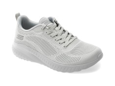 Pantofi sport SKECHERS gri, BOBS SQUAD CHAOS, din matrerial textil