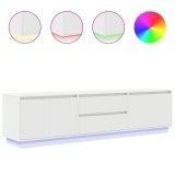 Cumpara ieftin Dulap TV cu lumini LED alb 193,5x41x50 cm