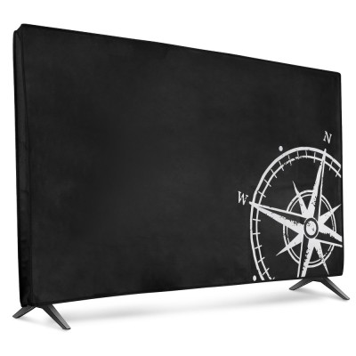 Husa Kwmobile pentru televizor de 40 inch, Negru/Alb, Plastic, KWM000011NC003C foto