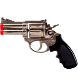 Pistol Jucarie Metalic Magnum 15cm (8 gloante), Plastic