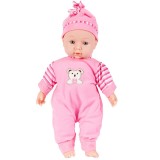 Papusa bebelus interactiva, sunete realiste, inaltime 34 cm, imbracaminte detasabila