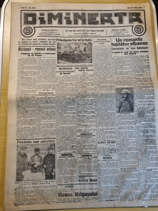 dimineata 8 mai 1913-marasesti,focsani,dorohoi,ploiesti,episcop al ramnicului