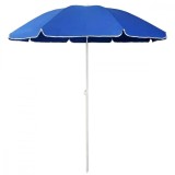 Umbrela de plaja sau gradina, culoare albastra, model xl cu deschidere de pana la 160 cm, AVEX