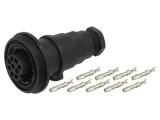 Conector circular mufă mamă 9 pini 5A 150V BULGIN PXV0729/S contacte 6-8mm