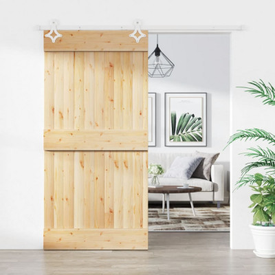 Usa glisanta cu set feronerie, 100x210 cm, lemn masiv de pin GartenMobel Dekor foto