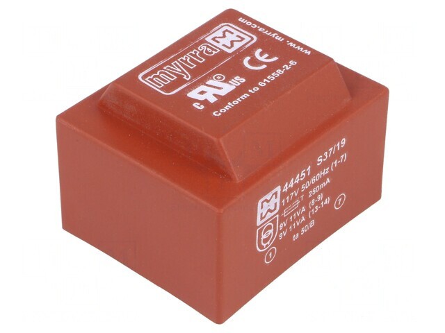 Transformator &icirc;ncapsulat 22VA 9V x 2 PCB