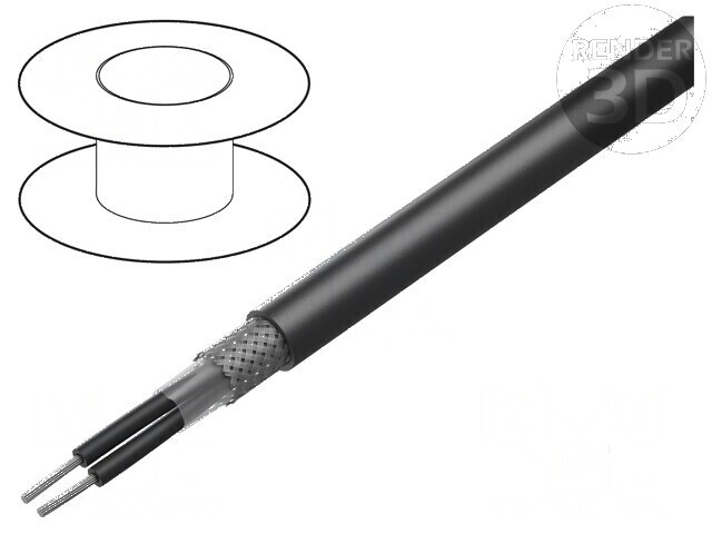 Cablu HELUTHERM 145 MULTI 2x0,75mm2 Litat Cu PO Negru