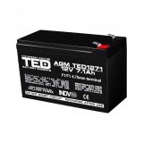 Acumulator AGM VRLA 12V 7,1A dimensiuni 151mm x 65mm x h 95mm F1 TED Battery Expert Holland TED003416 (5) SafetyGuard Surveillance