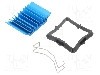 Radiator extrudat, aluminiu, 25mm x 25mm, albastru, Advanced Thermal Solutions - ATS-50250B-C1-R0