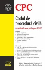Codul de procedura civila. Cu modificarile aduse prin Legea nr. 17/2017. Editia a 12-a actualizata la 23 martie 2017/Evelina Oprina