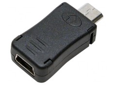 Adaptor USB 2.0 Micro USB la Mini USB 5pin Negru