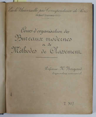 COURS DE ORGANISATION DES BUREAUX , TECHNIQUE DES ASSURANCES , LEGISLATIONS DES ASSURANCES , COLIGAT DE 4 LUCRARI , ANII &amp;#039;20 - &amp;#039; 30 foto