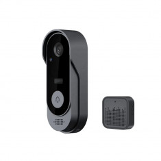 Sonerie video inteligenta GAVIO® ViEye 3, 1080p Full HD, WiFi, comunicare bidirectionala, alerte, mod noapte, partajare de grup, aplicatie mobila Tuya