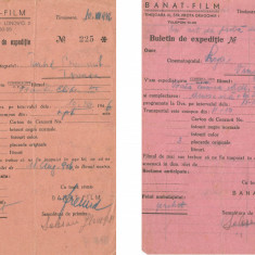 România, Banat Film, 2 buletine de expediție, Timișoara 1946 și 1947