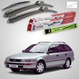Cumpara ieftin Ștergătoare Toyota Corolla E10 Estate 1992-1997 | Set Față și Spate Flat &ndash; TeamCar&reg;