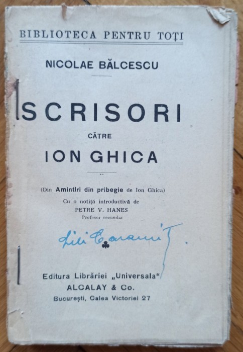 Scrisori catre Ion Ghica - Nicolae Balcescu