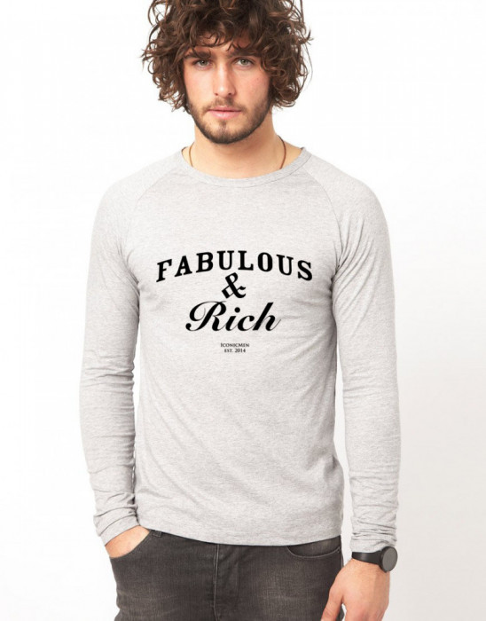 Bluza gri, barbati, Fabulous &amp; Rich - M