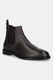 Gant ghete chelsea de piele Bidford culoarea maro, 31651143