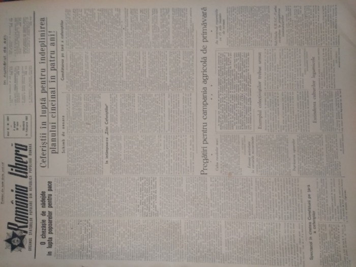 ZIAR ROMANIA LIBERA 14 FEBRUARIE 1953