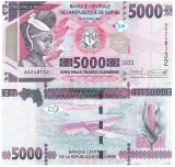 Guineea 5000 Francs 2022, P-new, UNC, Bancnota din Africa