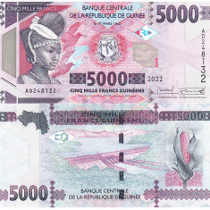 Guineea 5 000 Francs 2022 P-new UNC