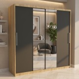 Dresing Delia 200 Sonoma cu Oglinda si Usi Gri Contactează-ne