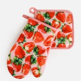 Set Manusa si Laveta pentru Cuptor Model Capsuni
